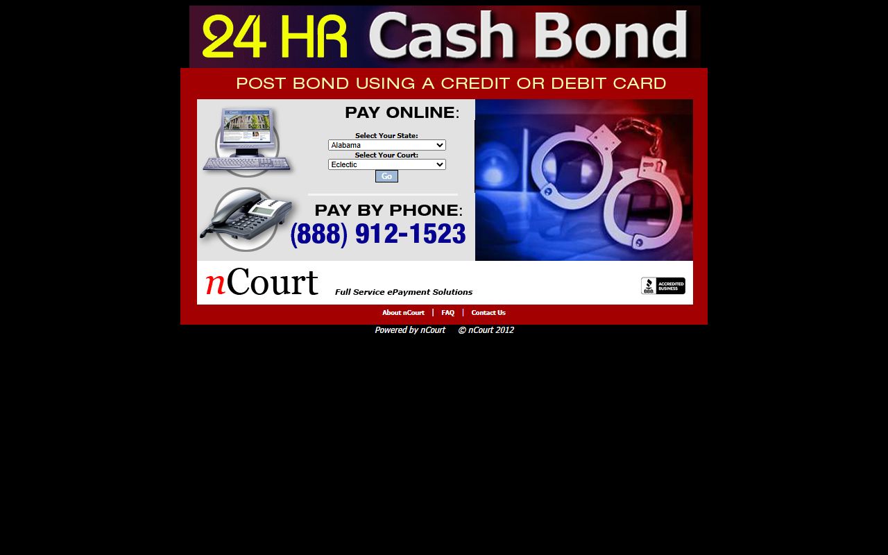 Turner County Jail nCourt 24 hour cash bond payment service